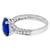 Sapphire Diamond Platinum Engagement Ring