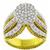 Estate 1.00ct Round Cut Diamond 18k Yellow And White Gold Ring