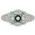 Antique Art Deco 0.87ct 2.07ct 7.50ct Old European Cut Diamond Emerald Onyx Platinum Pin/ Pendant