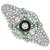 Antique Old European Diamond Emerald Onyx Pin/ Pendant | Israel Rose