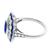 Sapphire Diamond 18k White Gold Ring