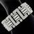 Estate 38.00ct Round And Baguette Cut Diamond 18k White Gold Bracelet