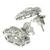 0.90ct Center 2.64ct Side Round Cut Diamonds  Gold Floral Earrings