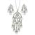Estate 4.85ct Round Cut Diamond Pearl 18k White Gold Pendant & Earrings Set