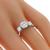 Estate 1.01ct Round Brilliant Center and 0.60ct Round Cut Side Diamond 14k White Gold Engagement Ring