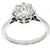 Antique Edwardian 1.60ct Old Mine Brilliant Diamond Solitaire Engagement Platinum Ring