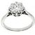 Antique Edwardian 1.60ct Old Mine Brilliant Diamond Solitaire Engagement Platinum Ring