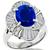 2.41ct Sapphire 1.18ct Diamond Platinum Ring