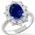 GIA 1.88ct Natural Sapphire 1.00ct Diamond Engagement Ring