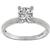 Estate GIA Certified 0.61ct Cushion Brilliant Diamond Solitaire Platinum Engagement Ring
