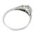 Art Deco GIA Certified 0.59ct Round Brilliant Diamond Platinum Engagement Ring