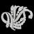 Estate 1950s 3.95ct  Marquise, Baguette, Square, Bullet And Round Brilliant Diamond Cluster Platinum Floral Pin