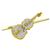 Estate 3.50ct Round Cut Diamond 14k Yellow  Gold Enamel Violin Pin