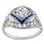 Art Deco 0.59ct Diamond Sapphire Ring | Israel Rose