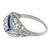 Diamond Sapphire Platinum Ring