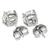 Diamond 14k White Gold 4 Prong Stud Earrings 