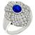 1.30ct Sapphire 1.00ct Diamond Gold Floral Ring | Israel Rose