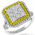 1.80ct White And Fancy Yellow Diamond Gold Ring 