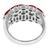 Estate Ruby Diamond 18k White Gold Ring