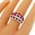 Estate 1.50ct Marquise Brilliant Ruby 0.90ct Baguette Brilliant Diamond 18k White Gold Ring