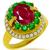 1.48ct Ruby 0.62ct Emerald 0.37ct Diamond Gold Ring