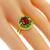 1.48ct Ruby 0.62ct Emerald 0.37ct Diamond Gold Ring | Israel Rose