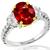 3.02ct Burmese Ruby 0.70ct Diamond Ring