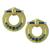 sapphire diamond 14k yellow gold clips 3