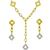 Roberto Coin 1.25ct Diamond 2 Tone Gold Necklace & Earrings Set