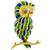 Ruby & Diamond Gold Enamel Owl Pin