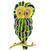 Ruby & Diamond Gold Enamel Owl Pin | Israel Rose