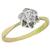 14k yellow gold & silver  engagement ring  pic 1