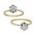 14k yellow gold & silver  engagement ring  pic  3