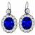  sapphire and diamond silver 18k yellow gold earrings 2