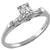  14k white gold diamond engagement ring and wedding band set 1