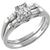  14k white gold diamond engagement ring and wedding band set 3