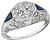 Vintage 0.64ct Diamond Sapphire Engagement Ring Photo 1