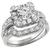 diamond 14k white gold engagement ring wedding band set 2