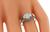 Edwardian Round Cut Diamond 18k White Gold Engagement Ring
