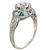 art deco diamond emerald engagement ring 3