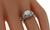Edwardian Old Mine Cut Diamond 18k White Gold Engagement Ring
