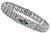 Vintage 10.00ct Diamond Emerald Onyx Bracelet
