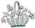 Vintage 1.00ct Diamond Emerald Flower Basket Pin Photo 2