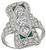 Vintage 1.00ct Diamond Emerald Ring