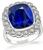 Vintage 10.30ct Sapphire 1.25ct Diamond Engagement Ring