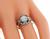 Art Deco Old Mine Cut Diamond 18k White Gold Engagement Ring