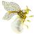 diamond baroque pearl  18k yellow gold queen bee pin 1