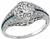 Vintage 1.28ct Diamond Sapphire Engagement Ring
