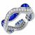 18k white gold diamond and sapphire eternity wedding band 1