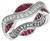 Vintage 1.36ct Ruby 0.68ct Diamond Eternity Wedding Band Photo 1